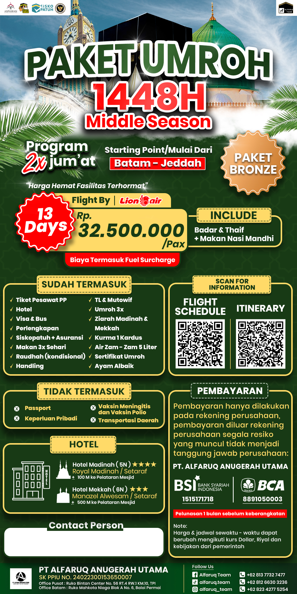 Paket PAKET BRONZE MIDDLE SEASON 1448H